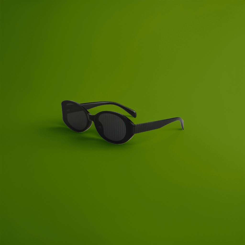 Black oval sunglasses for fashionable sun protection and polarized light, suitable for both men and women