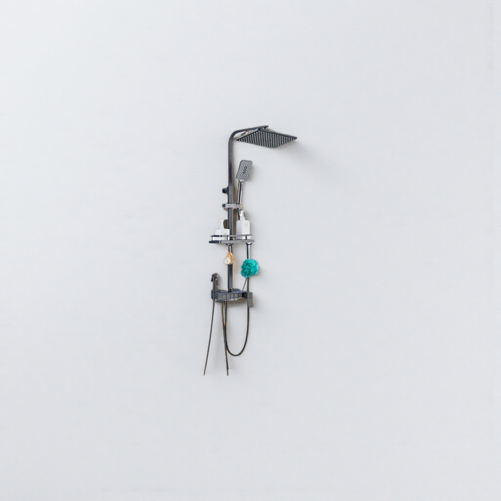 Black shower head set, constant temperature anti-scalding, water-saving and pressure-increasing bathroom hardware set