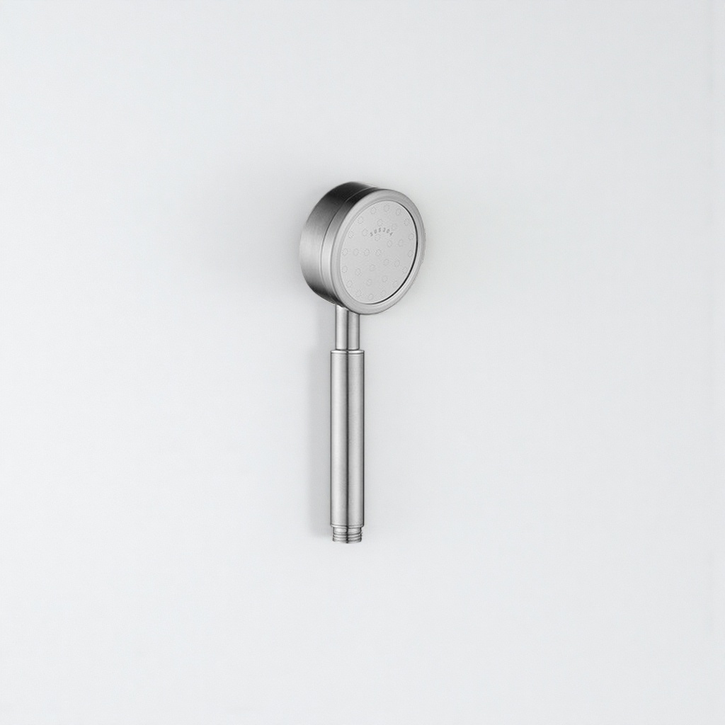 银色淋浴喷头细节图