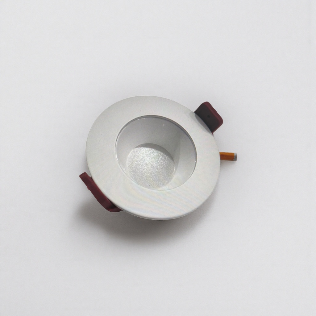 白色筒灯铝合金外壳3W 6000K超薄嵌入式LED照明灯具