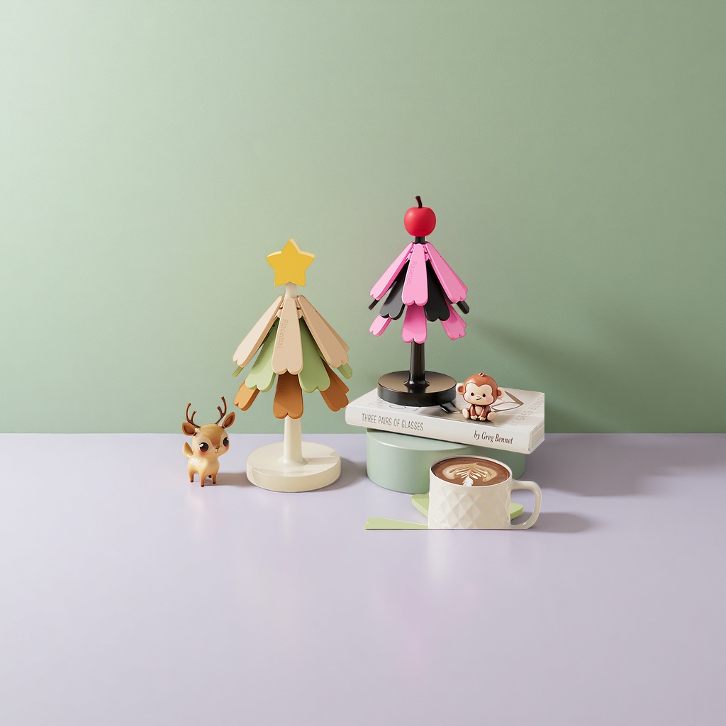 Silicone small tree heat-insulating placemats, anti-heat and anti-slip table MATS, kitchenware Specification image