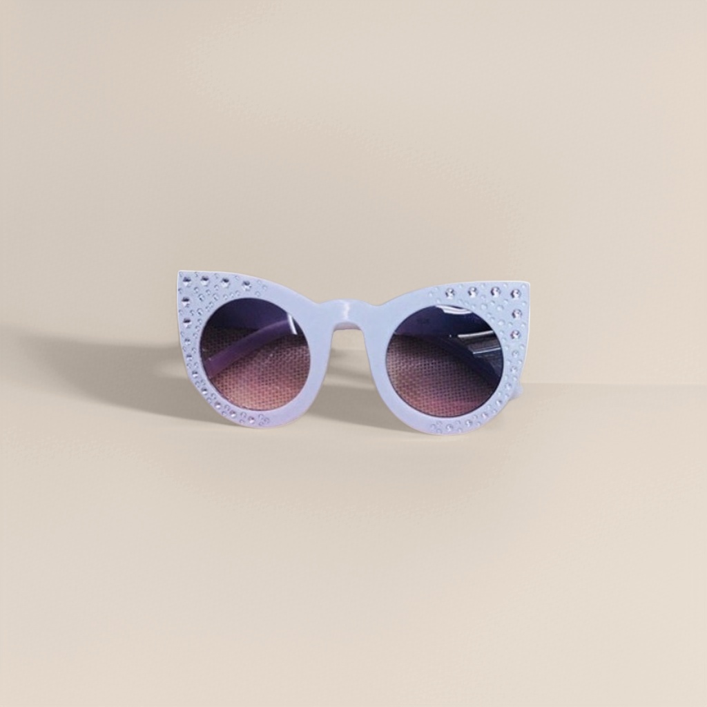 Light purple diamond-encrusted cat-eye sunglasses, fashionable UV-resistant polarized sunglasses Specification image