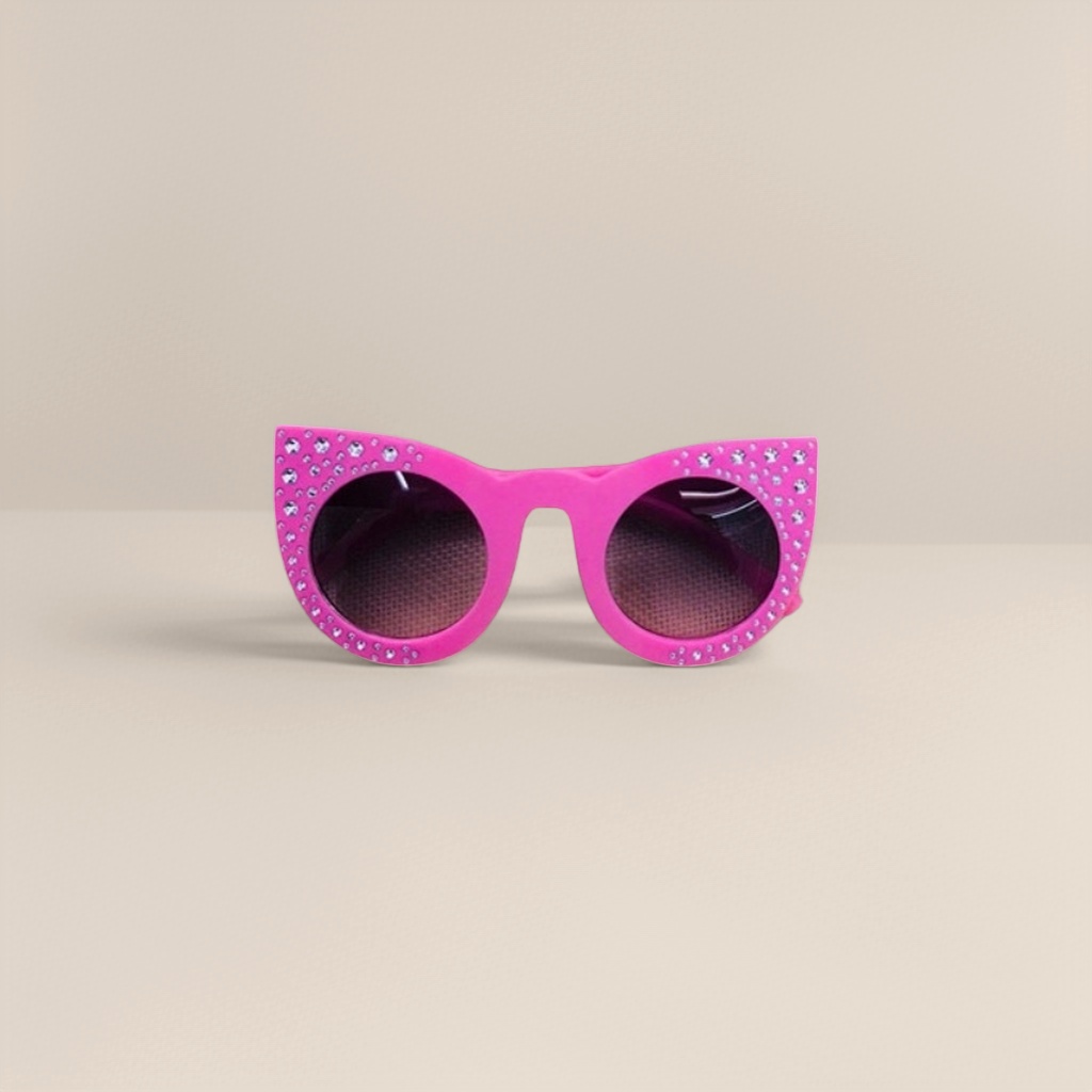 Pink diamond-encrusted sunglasses for women, fashionable UV-protective sunglasses Specification image