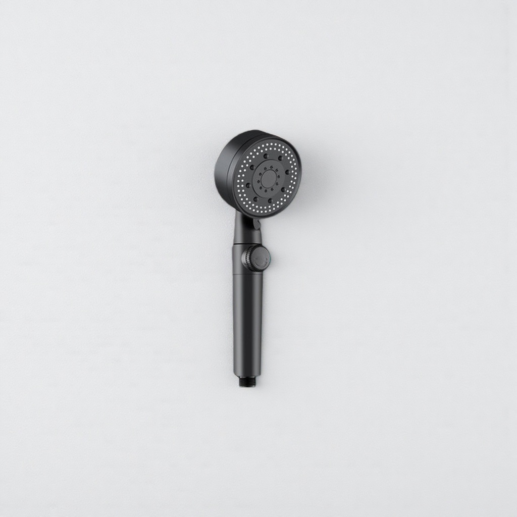 Black hand-held showerhead, 304 stainless steel anti-rust large water outlet bathroom shower Application Scenario