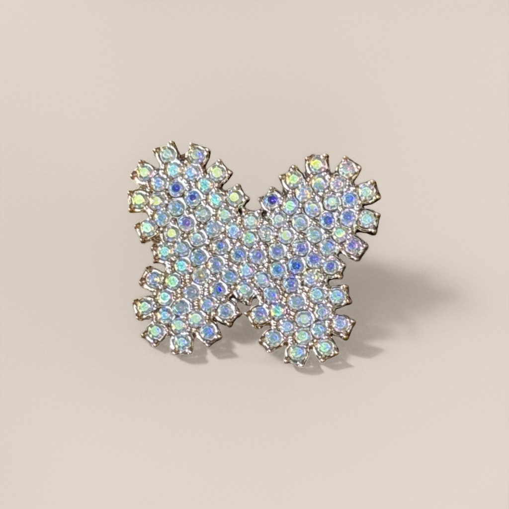 دبوس على شكل ندفة الثلج يلمع ملابس نسائية Specification image