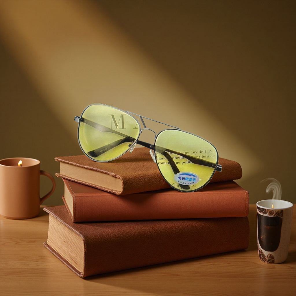 Yellow lens sunglasses, fashionable UV-resistant polarized sunglasses, suitable for both men and women Specification image