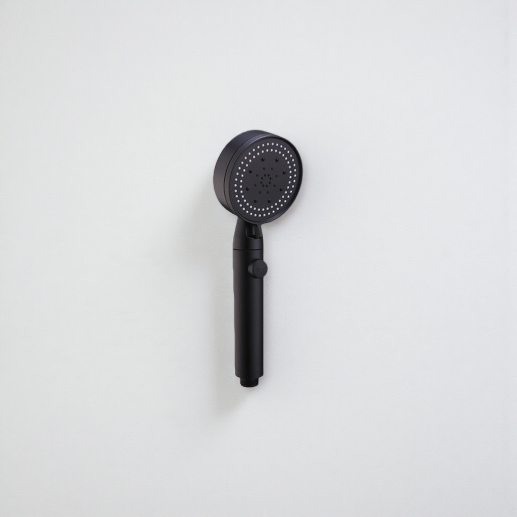 Black handheld showerhead, thickened ABS anti-scald constant pressure shower head, upgraded for home use in bathrooms details Picture