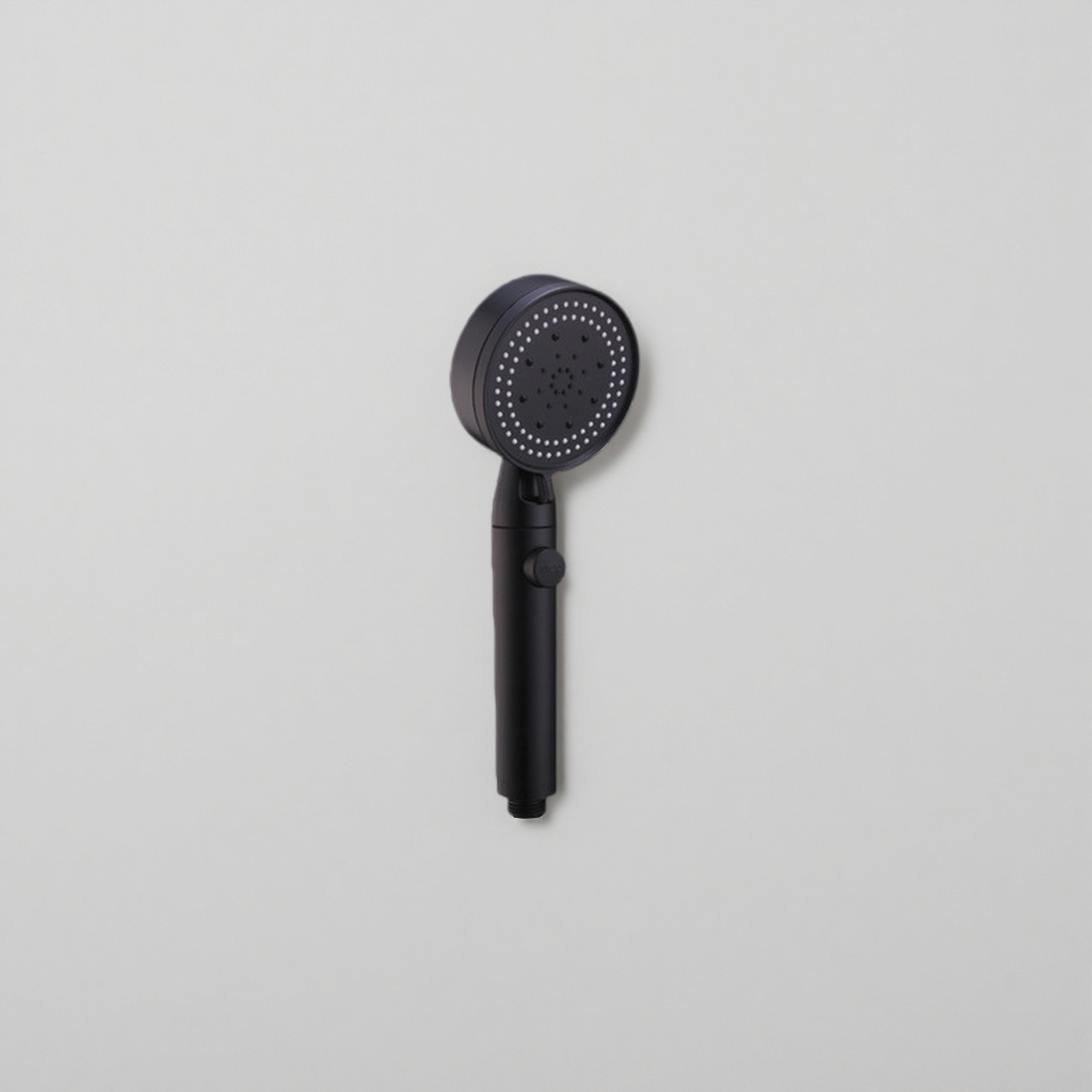 Black handheld showerhead, thickened ABS anti-scald constant pressure shower head, upgraded for home use in bathrooms Specification image