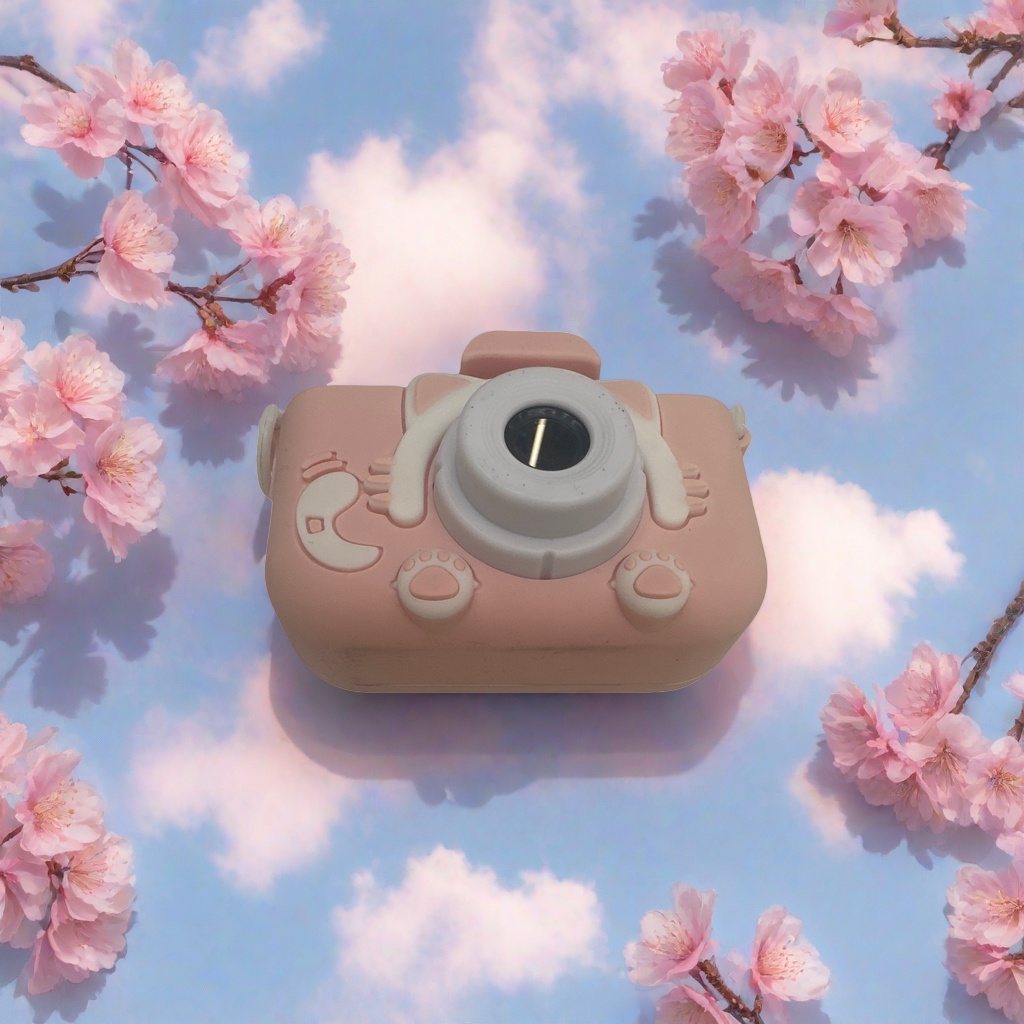 Pink cat-eared shaped camera, a cute and girlish photo-taking wonder, a cute and portable digital camera details Picture