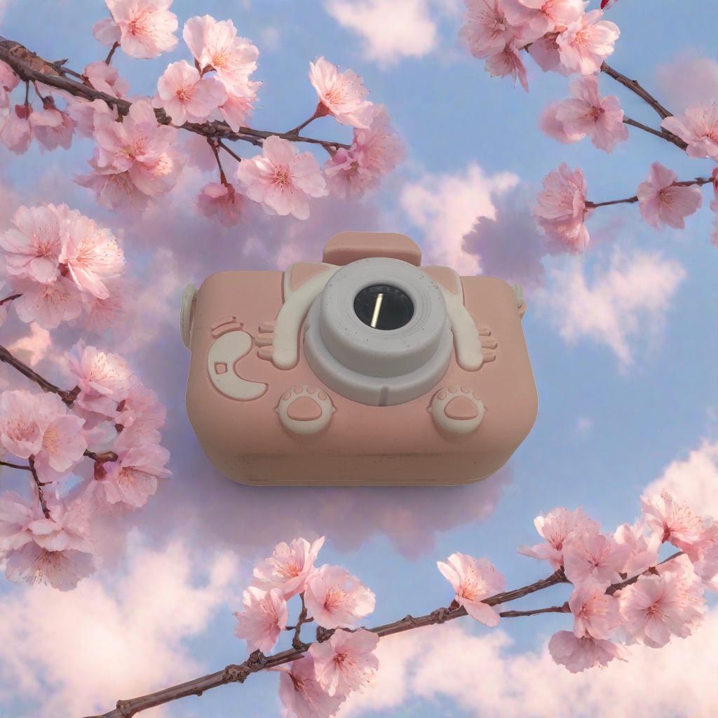 Pink cat-eared shaped camera, a cute and girlish photo-taking wonder, a cute and portable digital camera Application Scenario