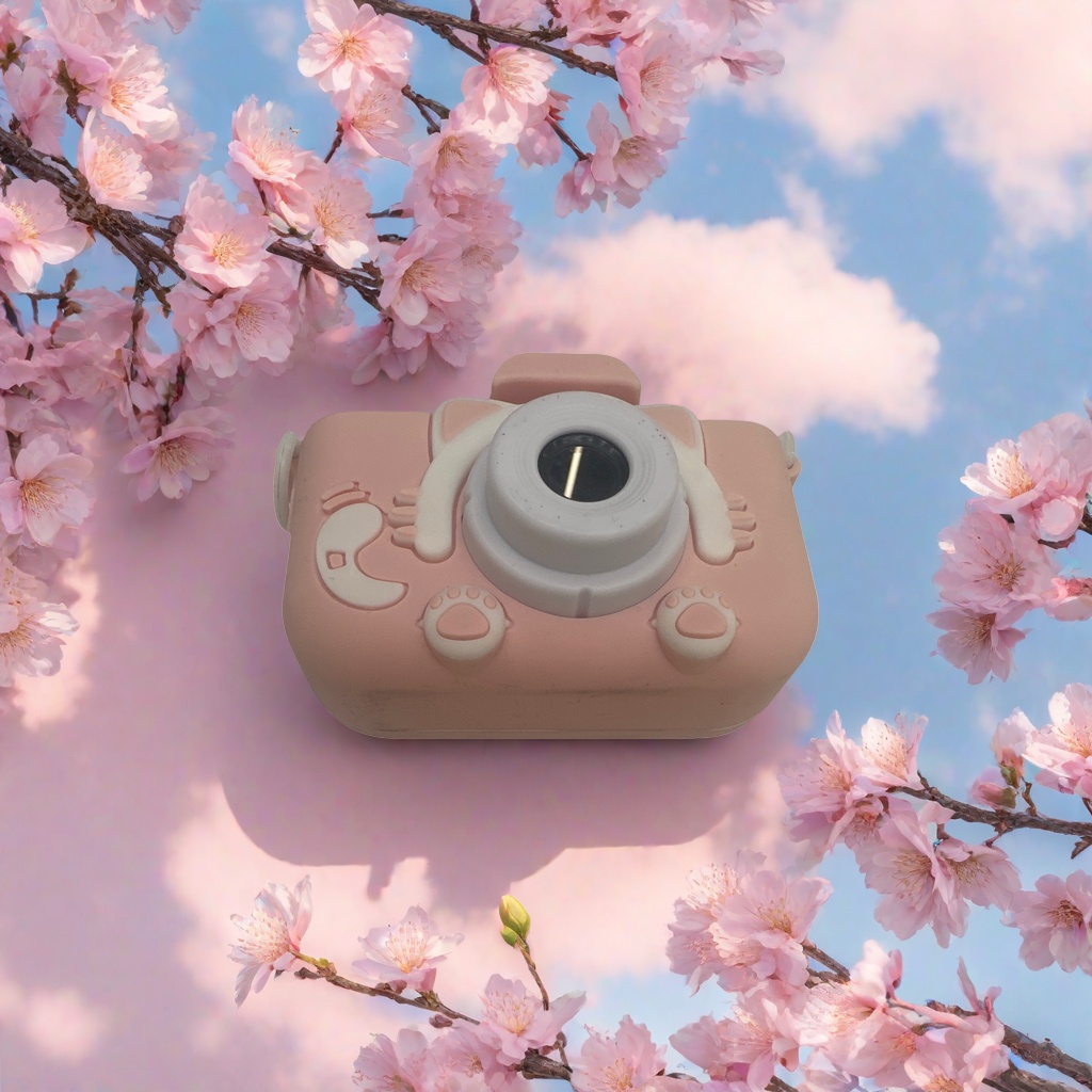 Pink cat-eared shaped camera, a cute and girlish photo-taking wonder, a cute and portable digital camera Specification image