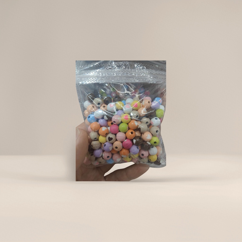彩色心形珠子手工DIY饰品配件多种颜色可选图