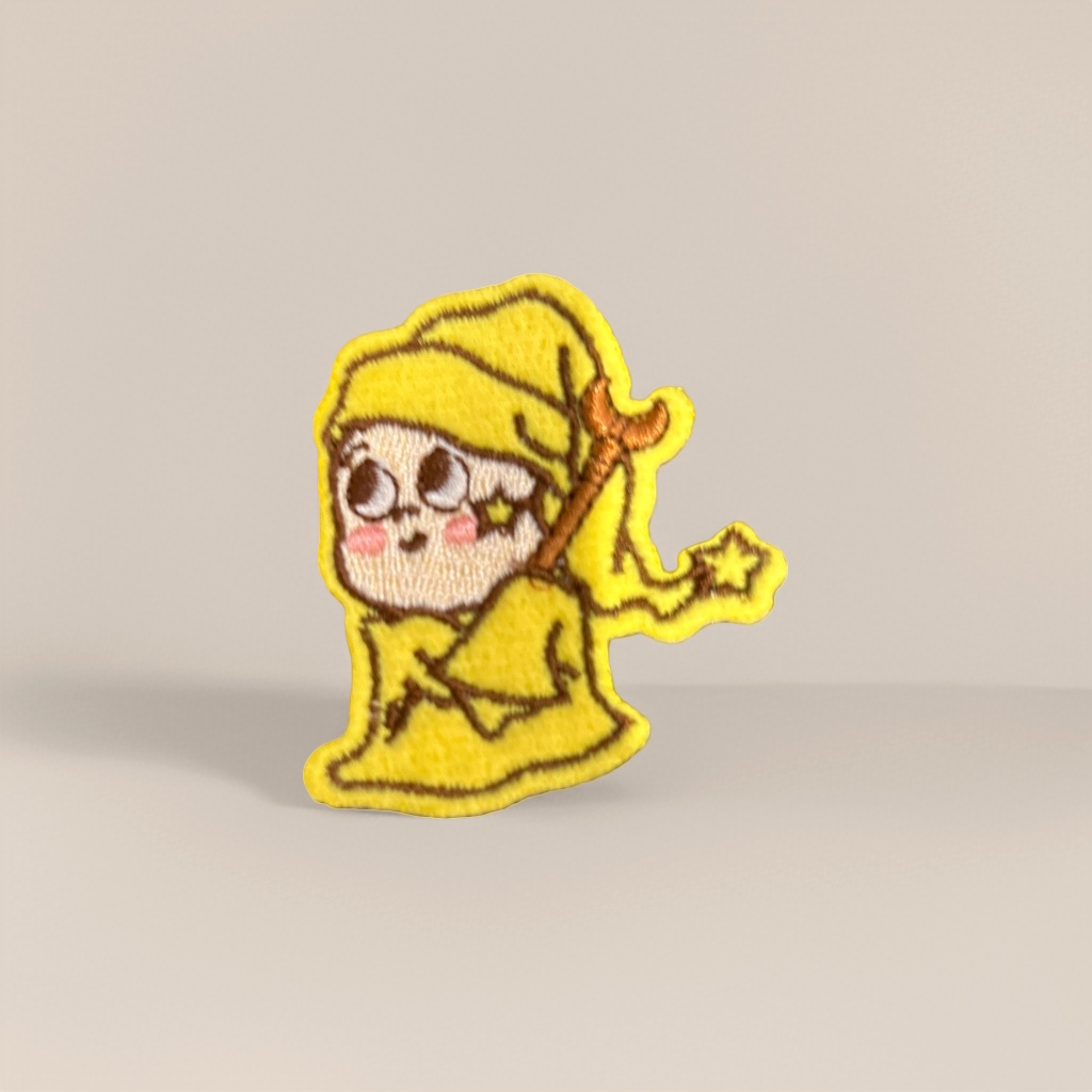 黄色巫师刺绣贴布 DIY手工布艺装饰贴片 通用服饰包袋改造