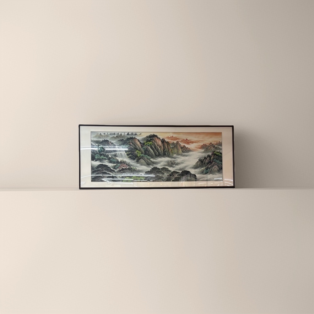 山水画挂画细节图