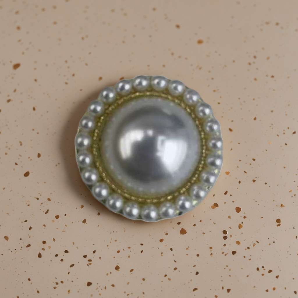White background pearl-decorated button clothing accessories DIY hand-stitched accessories