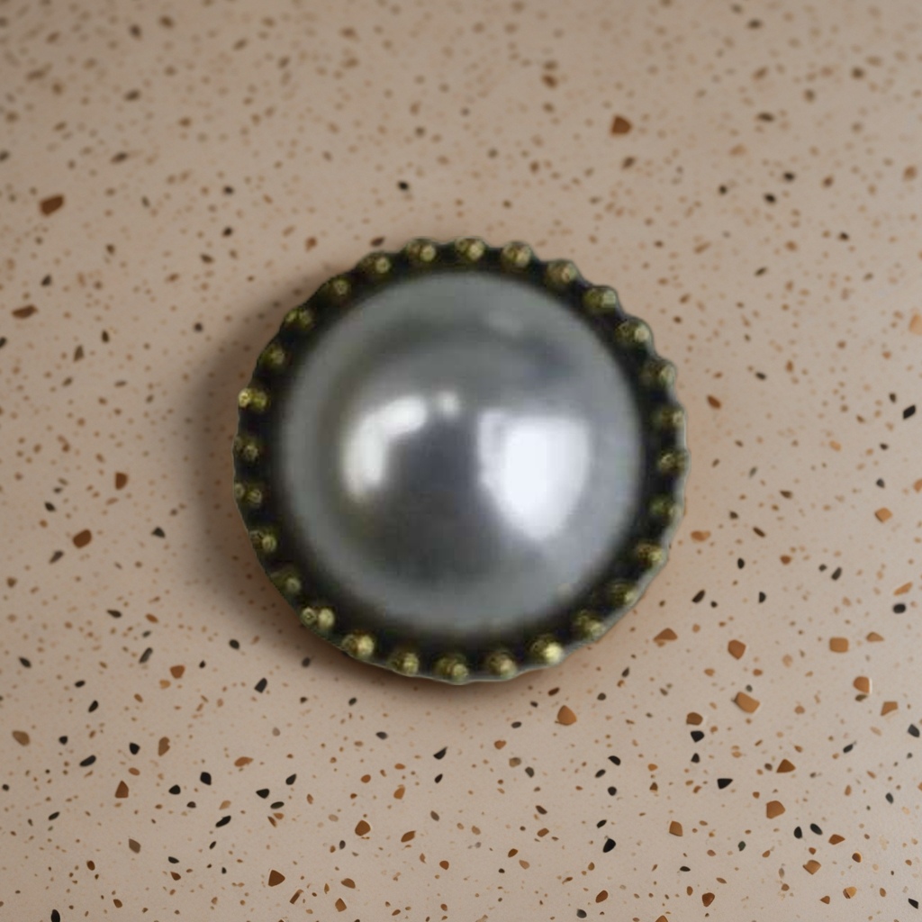 Silver pearl button clothing accessories, button clothing decoration accessories
