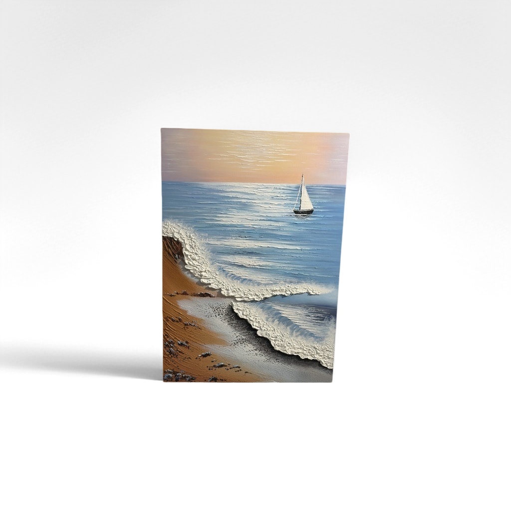 海景油画画作产品图