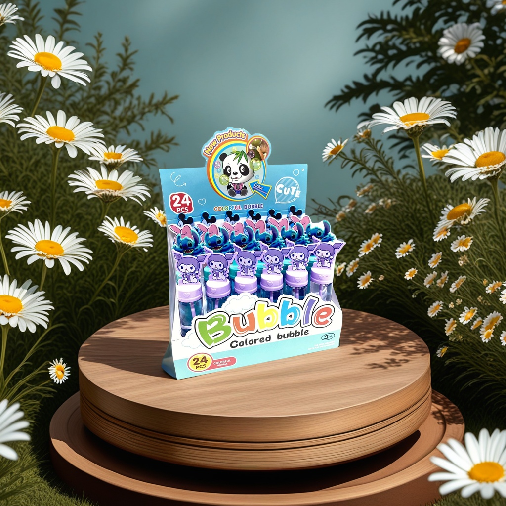 Colorful bubble toys, children's educational bubble blowers, multi-color bubble liquid sets, safe and non-toxic Specification image
