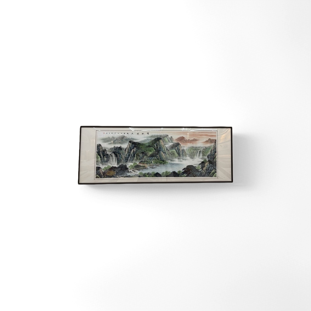 山水画挂画客厅装饰画中式古典水墨画墙饰无框卷轴