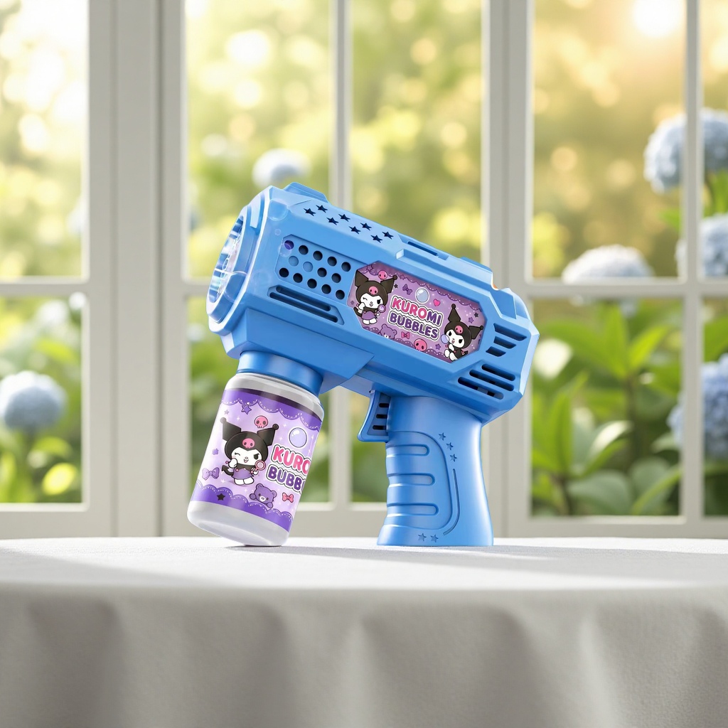 Blue bubble toy gun, children's outdoor water spray gun, educational and fun toy details Picture