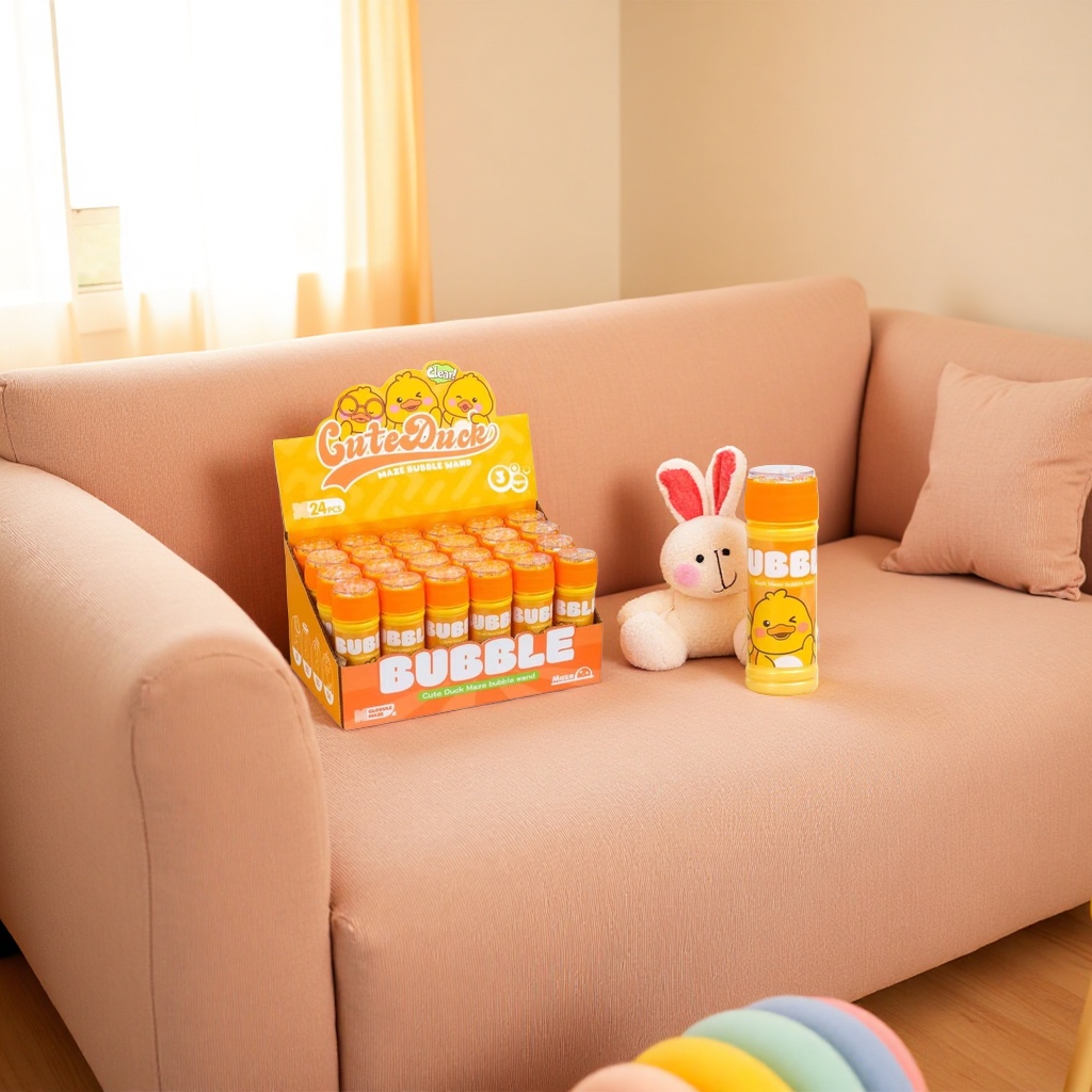 橙色泡泡棒玩具 黄色小鸭造型24支装 Cute Duck MAZE BUBBLE WAND产品图