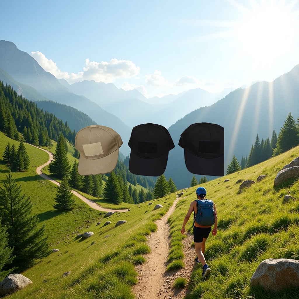 Khaki black tactical cap for both men and women, outdoor quick-drying sun hat Application Scenario