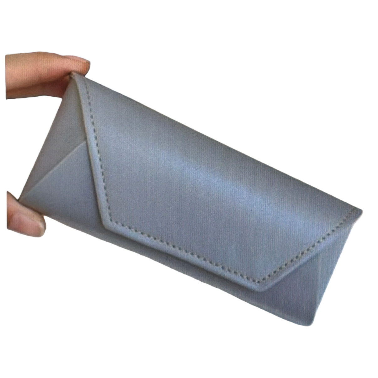 علبة نظارات جلدية رمادية خفيفة محمولة Item Picture