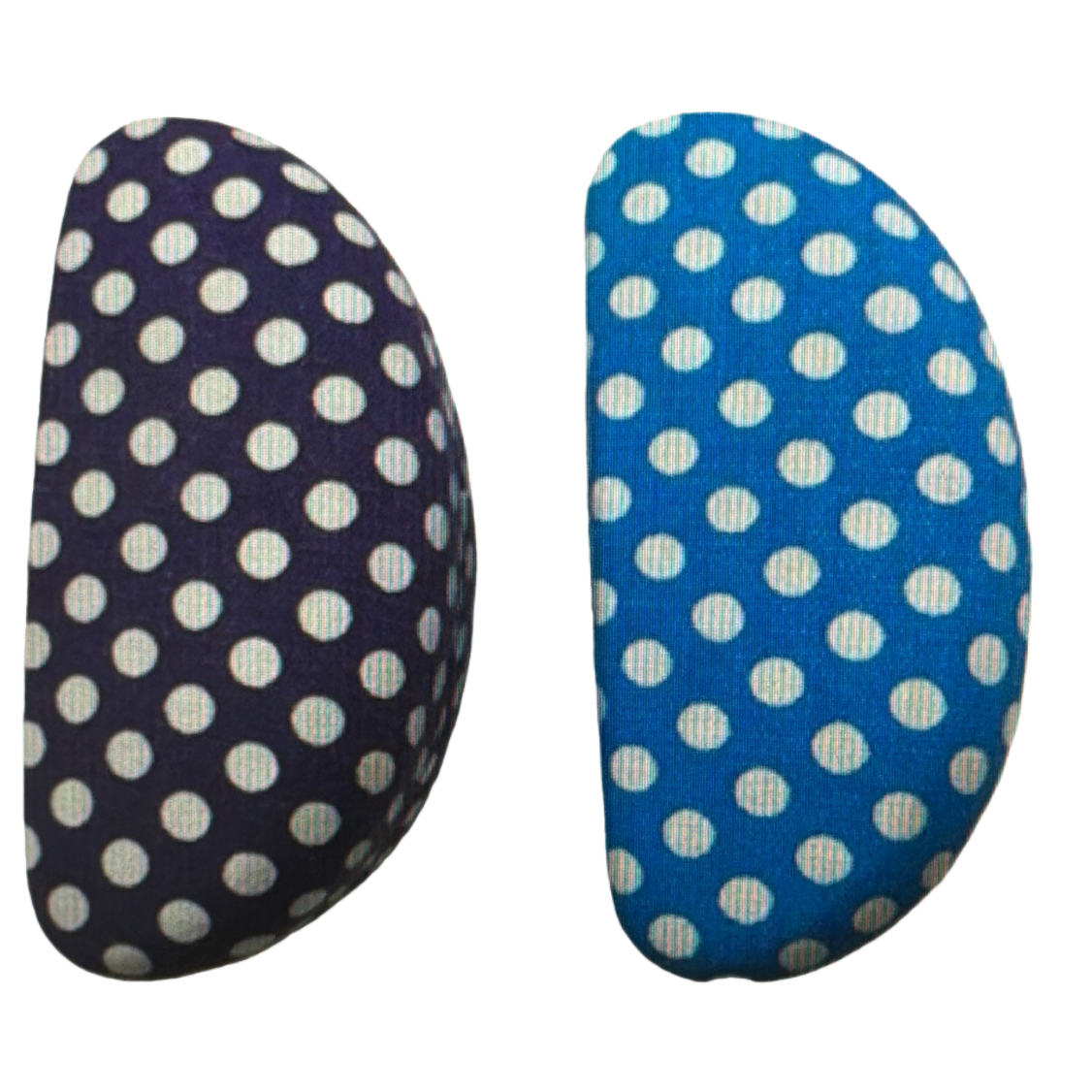 Deep blue and white polka dot glasses case Item Picture