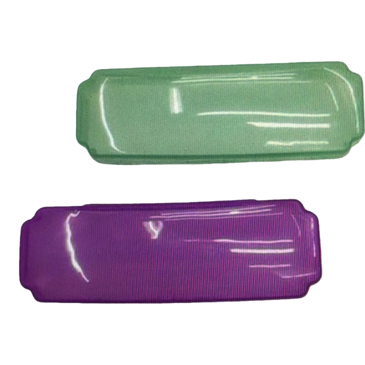 Green and purple plastic storage box, home organizing box, desktop storage container Item Picture