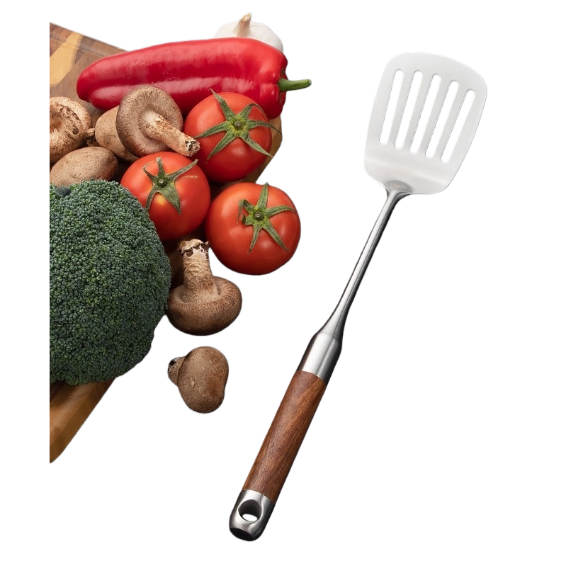 银色不锈钢漏勺厨房沥水滤网长柄防烫家用洗菜淘米工具 Item Picture