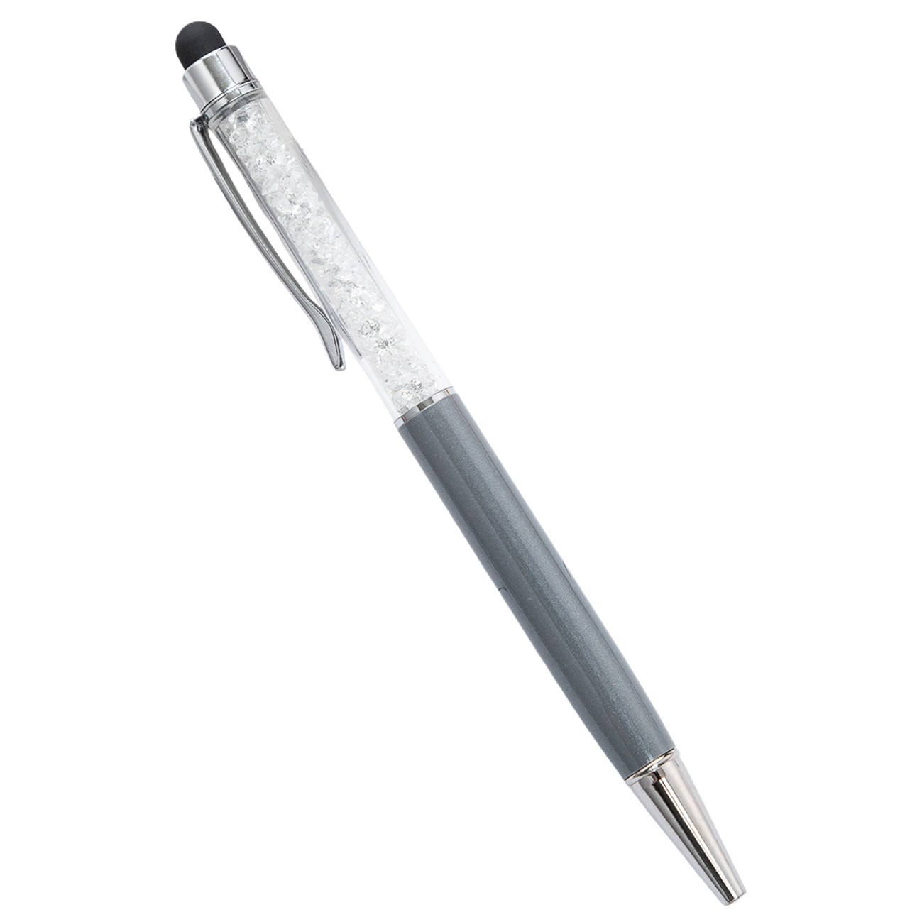 The grey crystal pen is a fashionable and simple office writing tool Item Picture