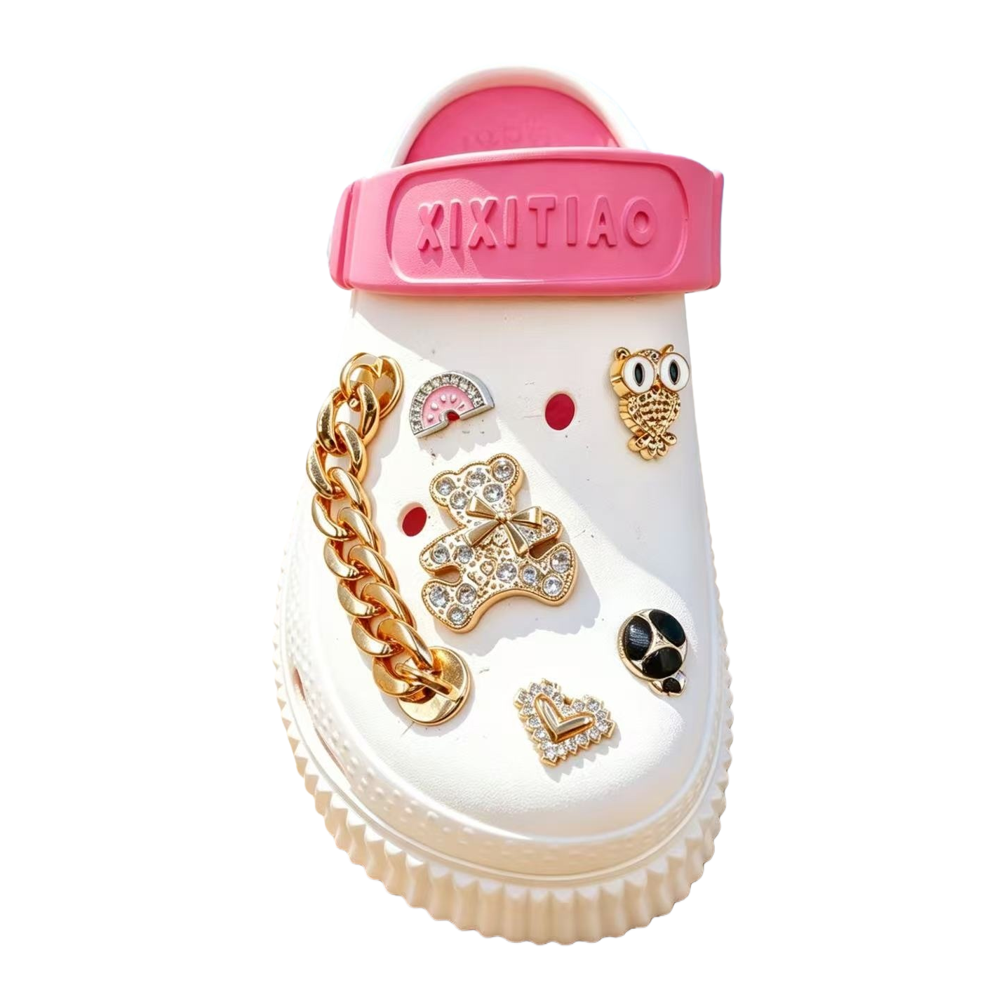 أحذية الثقوب البيضاء مع الملحقات التزيين Item Picture