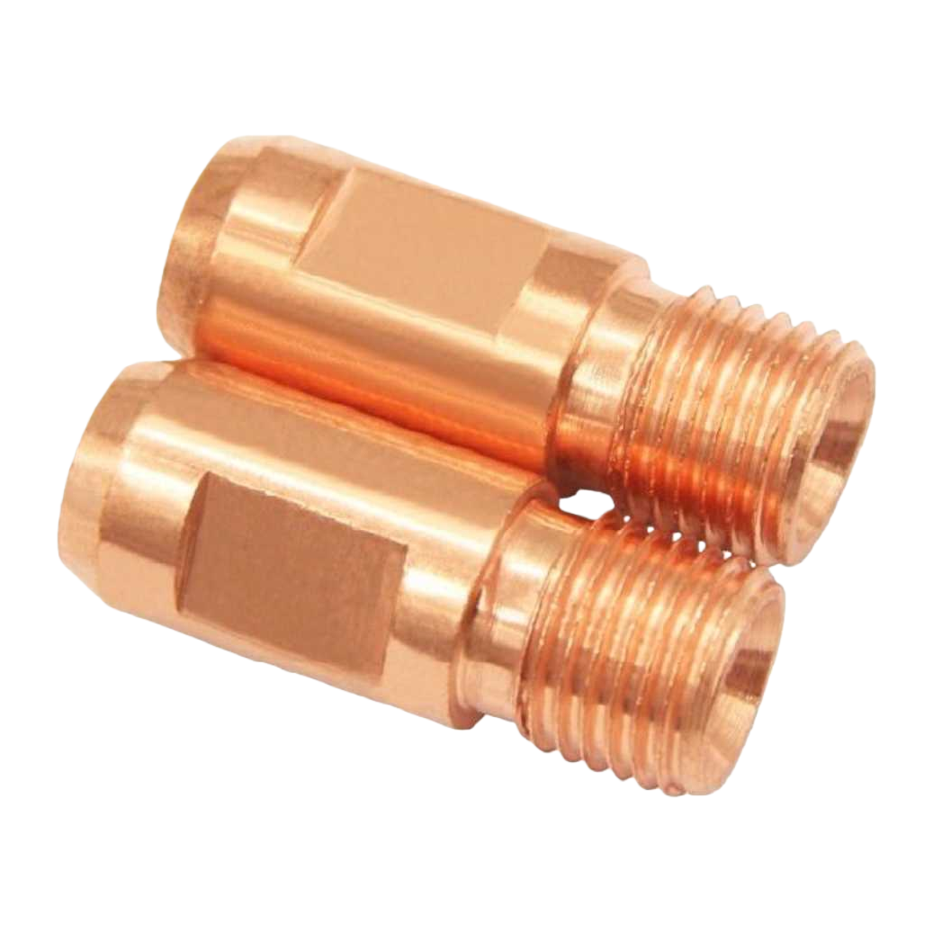 The copper-colored submerged arc welding conductive nozzle is compatible with various welding machines, resistant to high temperatures and wear, and has stable electrical conductivity Item Picture
