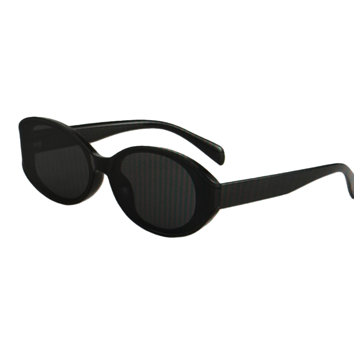 Black oval sunglasses for fashionable sun protection and polarized light, suitable for both men and women Item Picture