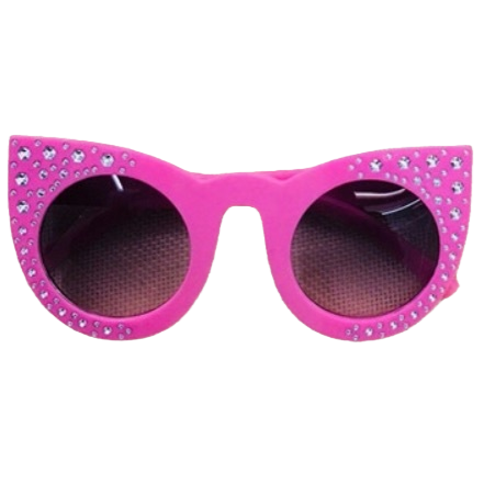Pink diamond-encrusted sunglasses for women, fashionable UV-protective sunglasses Item Picture