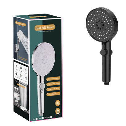 دش الأنبوب الأسود المحتوي على خرطوم مطول مزود بخمام صامت مقابض الانزلاق Item Picture