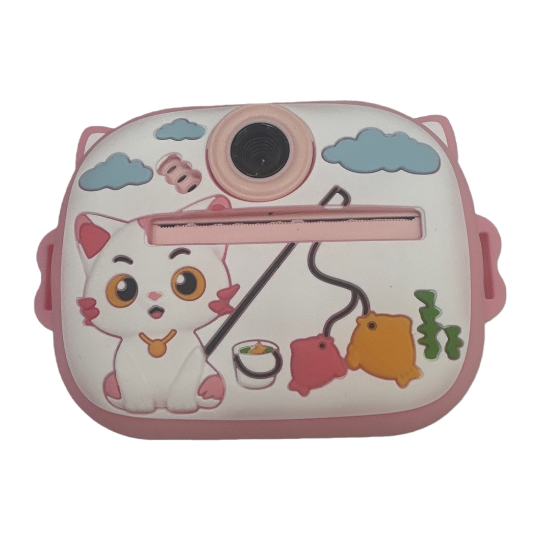 粉色卡通猫咪造型儿童相机 拍照录像带闪光灯可充电 Item Picture