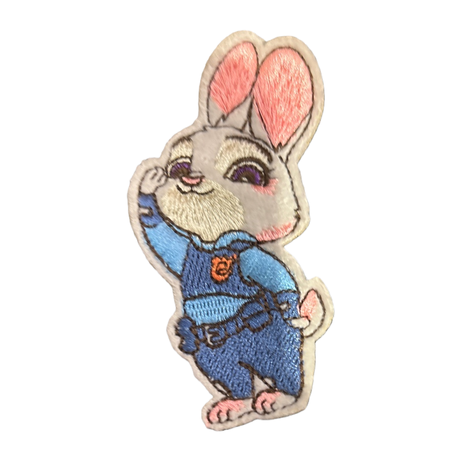 彩色刺绣兔子徽章 金属别针 胸针配饰 手工制作 可爱萌系 Item Picture