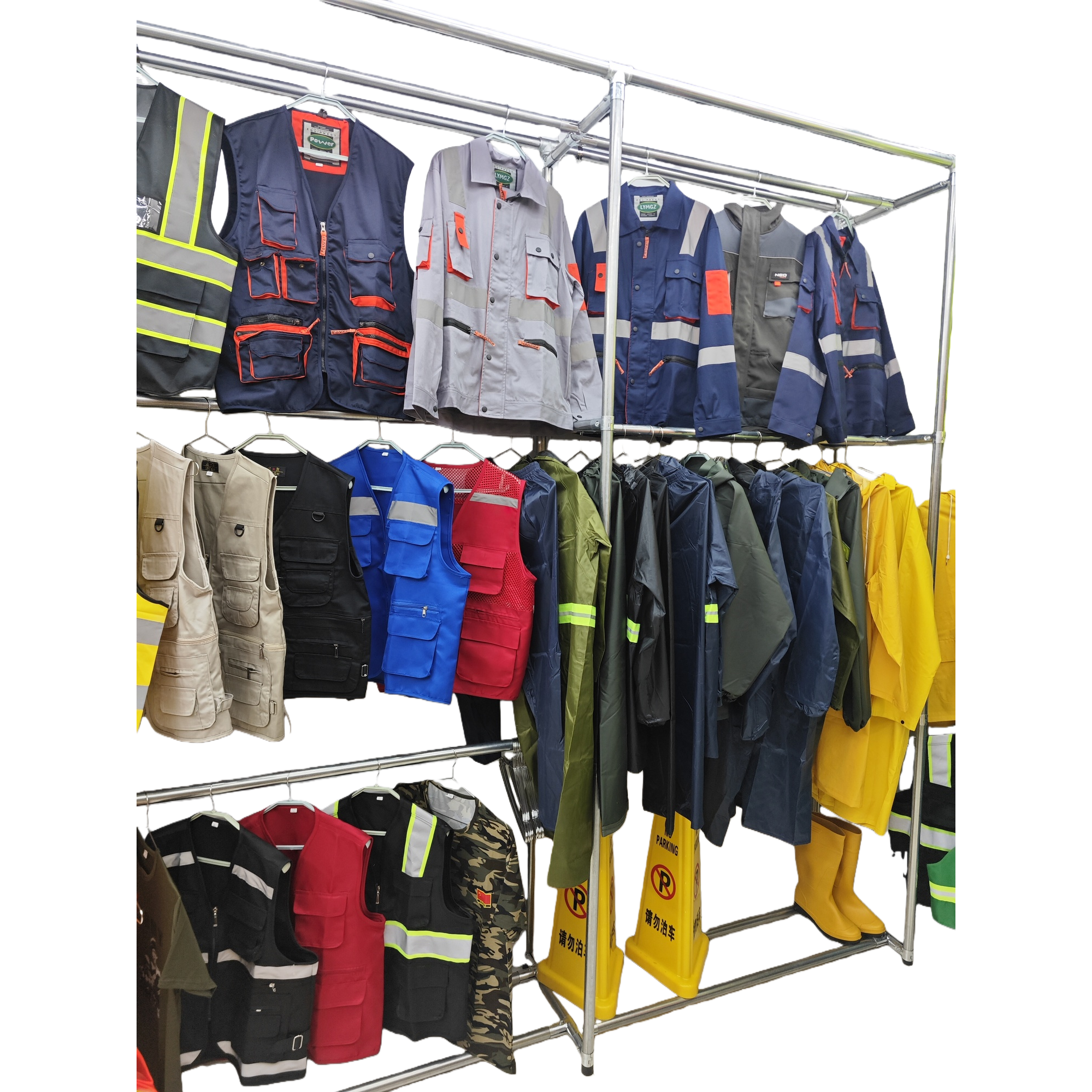 وتم عرض لوحات استقبال في محلات معدنية ذات جدران معدنية ذات سترات واقية متعددة الألوان Item Picture