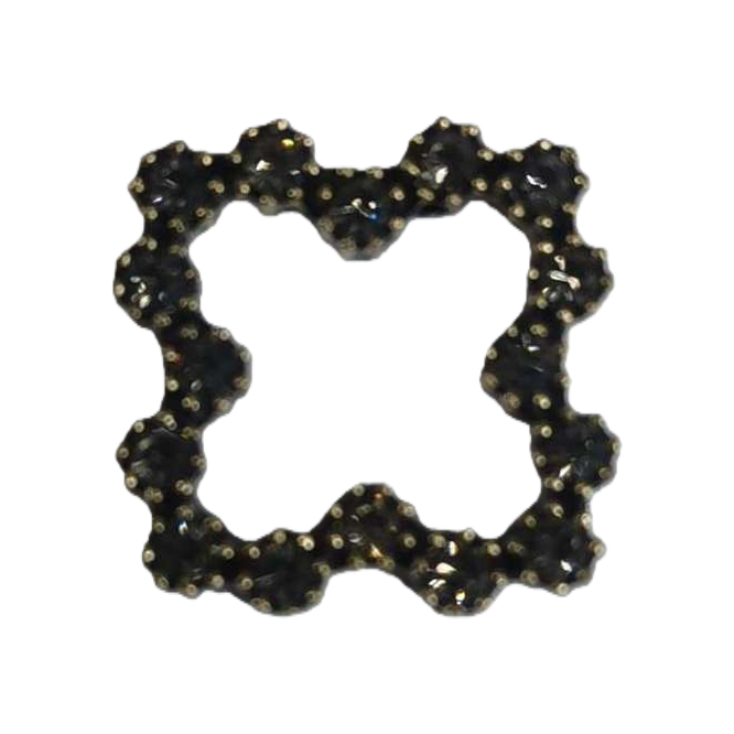 زخرفة معدنية ذات شكل معدني مزخرفة بحفر أسود Item Picture