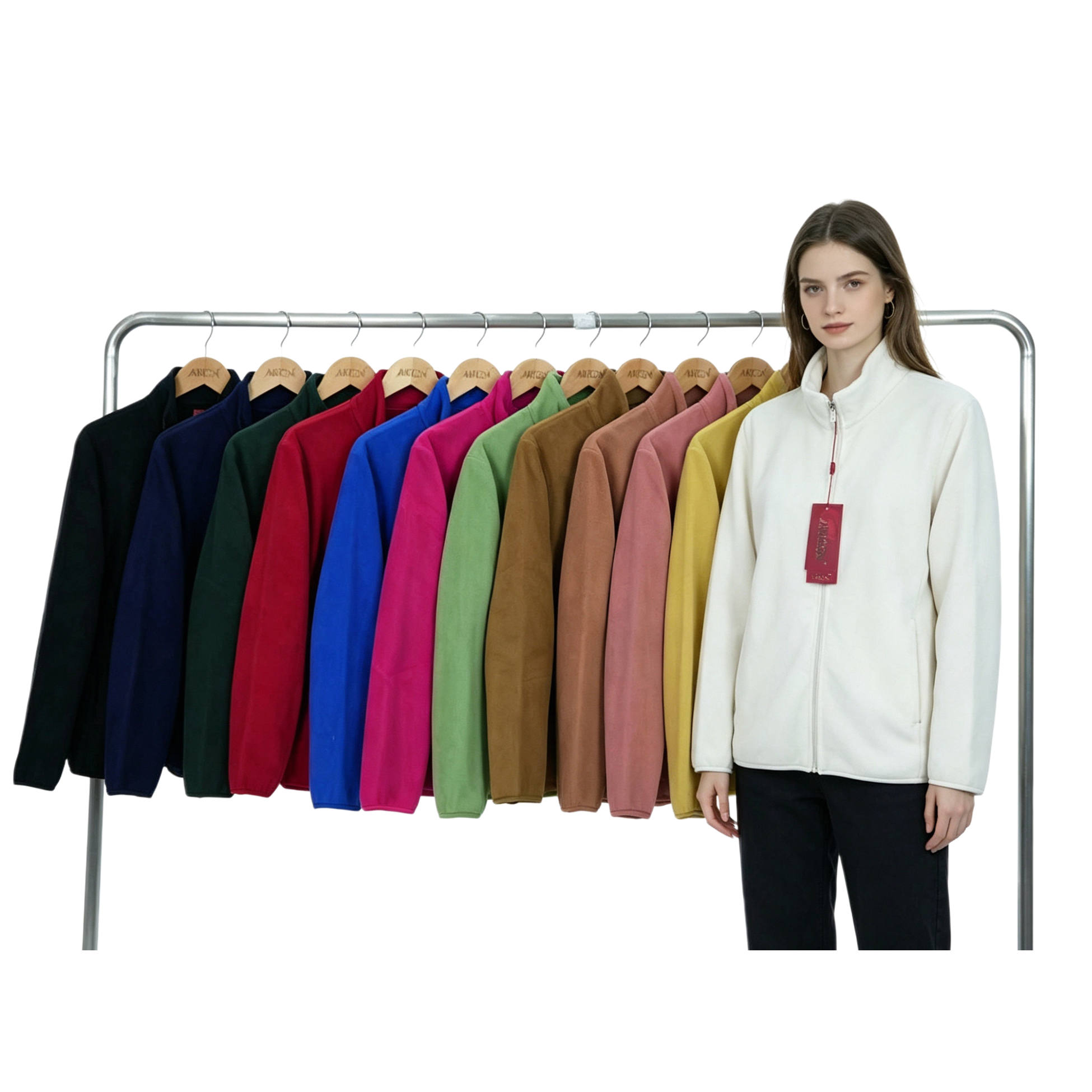 Fleece men's and women's fleece jackets are fashionable and casual sweatshirts Item Picture