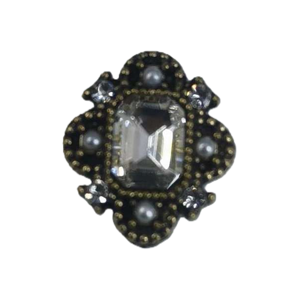 Golden diamond-encrusted pearl decorative fasteners, fashionable clothing accessories, exquisite handcrafted ornaments Item Picture