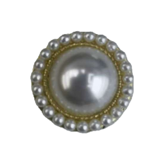 خلفية بيضاء مزخرفة أزرار أزرار، ملحق الخياطة اليدوية Item Picture