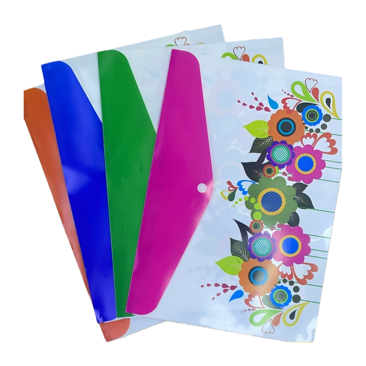 أزهار ملونة، حقيبة حليب بيضاء، حقيبة مكتبية من A4. Item Picture