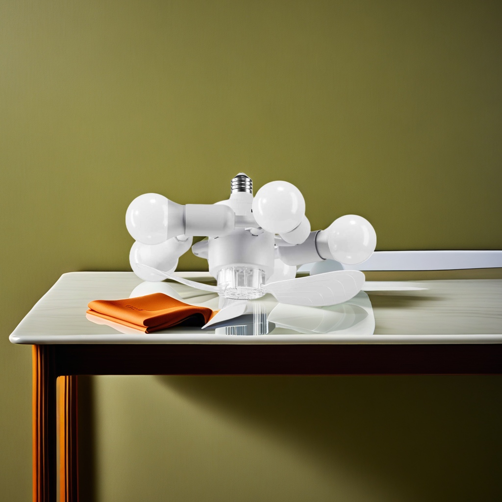 Modern and simple white ceiling fan lamp, suitable for both living room and bedroom, silent and energy-saving ceiling-mounted fan lamp Specification image