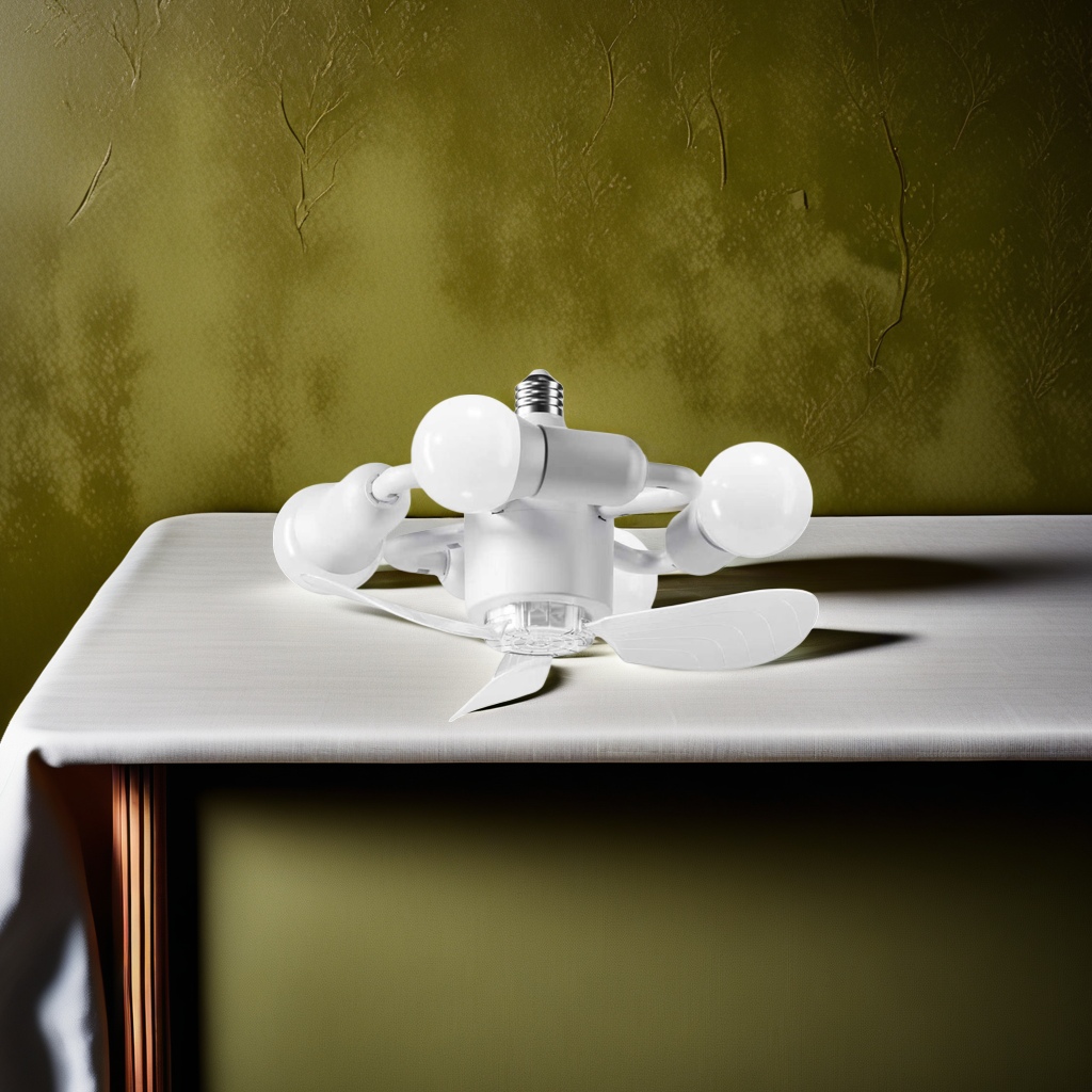 Modern and simple white ceiling fan lamp, suitable for both living room and bedroom, silent and energy-saving ceiling-mounted fan lamp