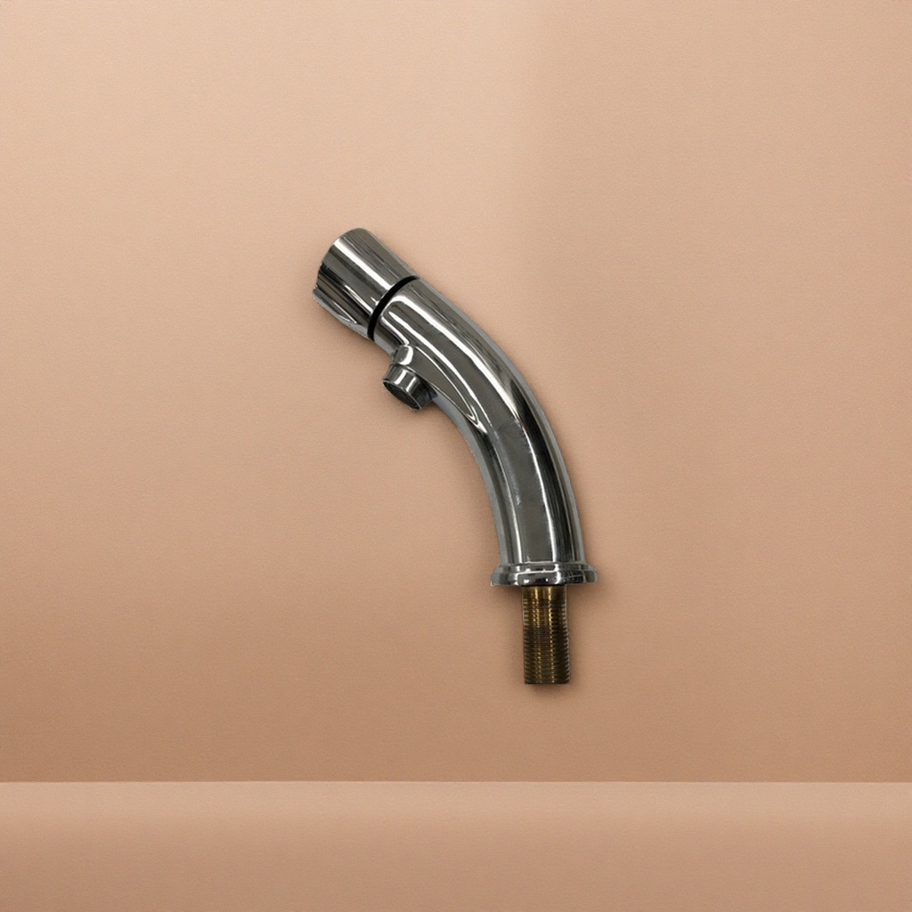 Silver metal faucet with all-copper valve core, rust-proof and durable, suitable for both kitchen and bathroom use