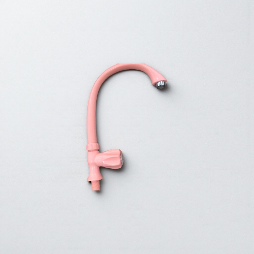 Pink faucet, kitchen household hot and cold water faucet, simple and modern bathroom hardware accessories