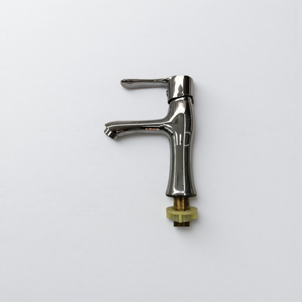 Silver faucet, all-copper thickened electroplated scratch-resistant under-counter bathroom basin faucet