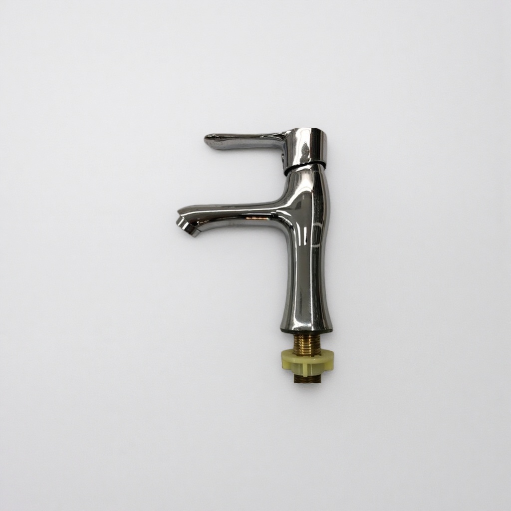 Silver faucet, all-copper thickened electroplated scratch-resistant under-counter bathroom basin faucet Application Scenario